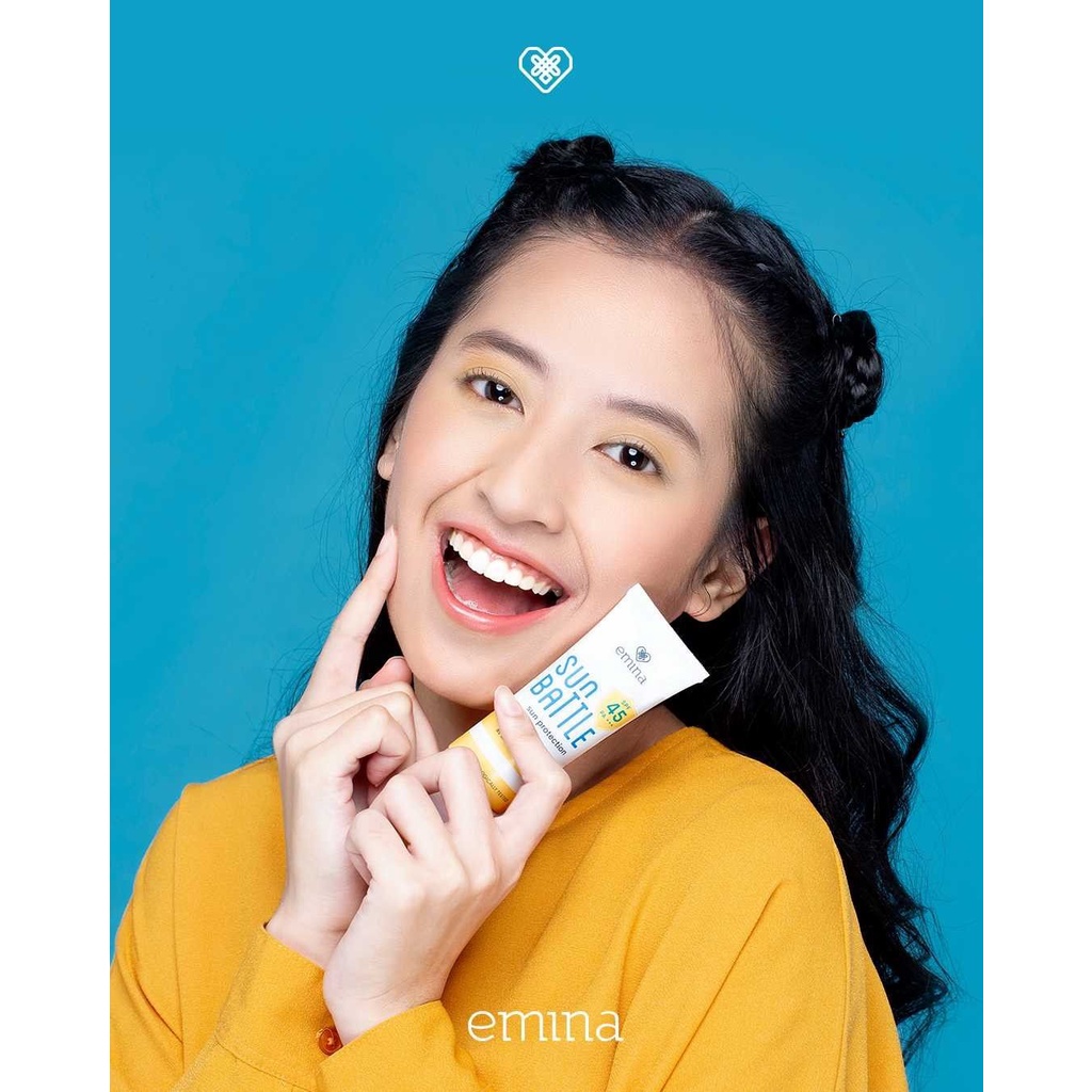 ✿ELYSABETHME✿ ˜”*°• emina •°*”˜. Emina Sun Battle SPF 45PA+++ sunscreeen sunblock anti UVA UVB watery cepat meresap no whitecast