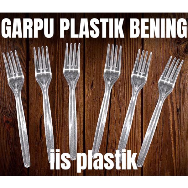 Garpu plastik bening PHOENIX isi 25 pc