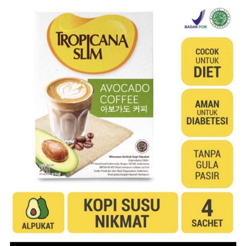 Tropicana Slim Avocado coffee 4 sachet