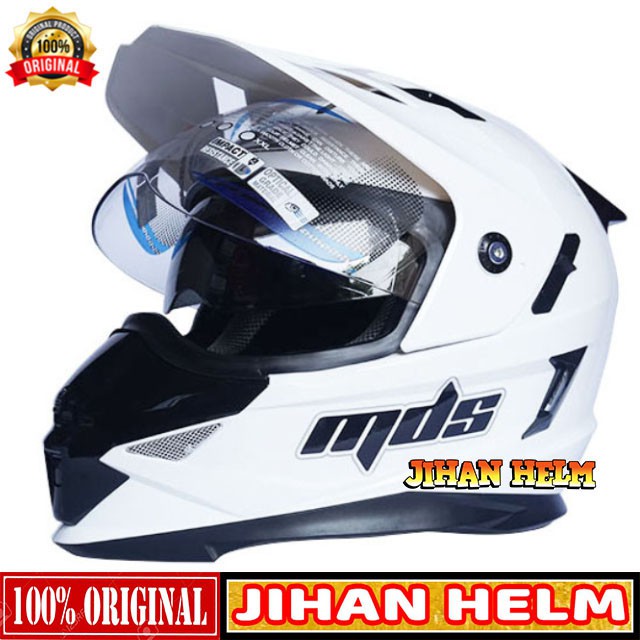 HELM / MDS / HELM MDS / HELM FULL FACE MDS SUPER PRO WHITE TERMURAH