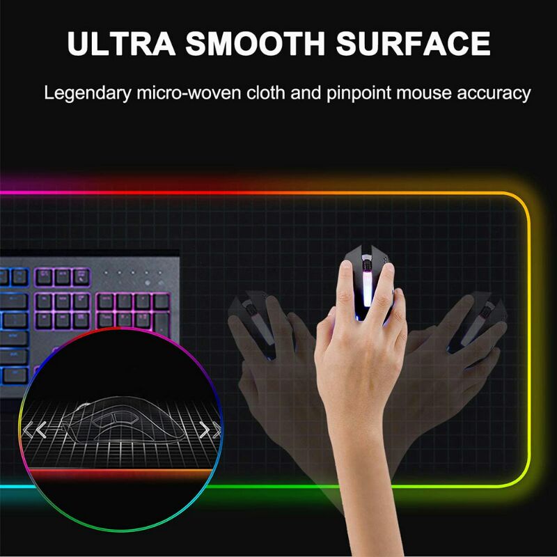 TaffGo Gaming Mouse Pad ILLUMINATED LED RGB 800x300mm - RGB-03
