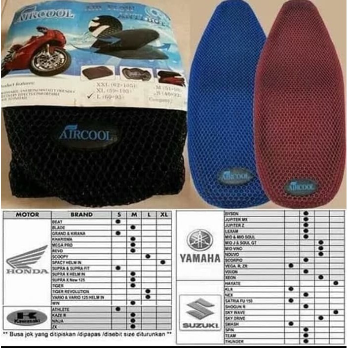 Sarung Jok Motor - Cover Jok Motor - Jaring Jok Motor Anti Panas