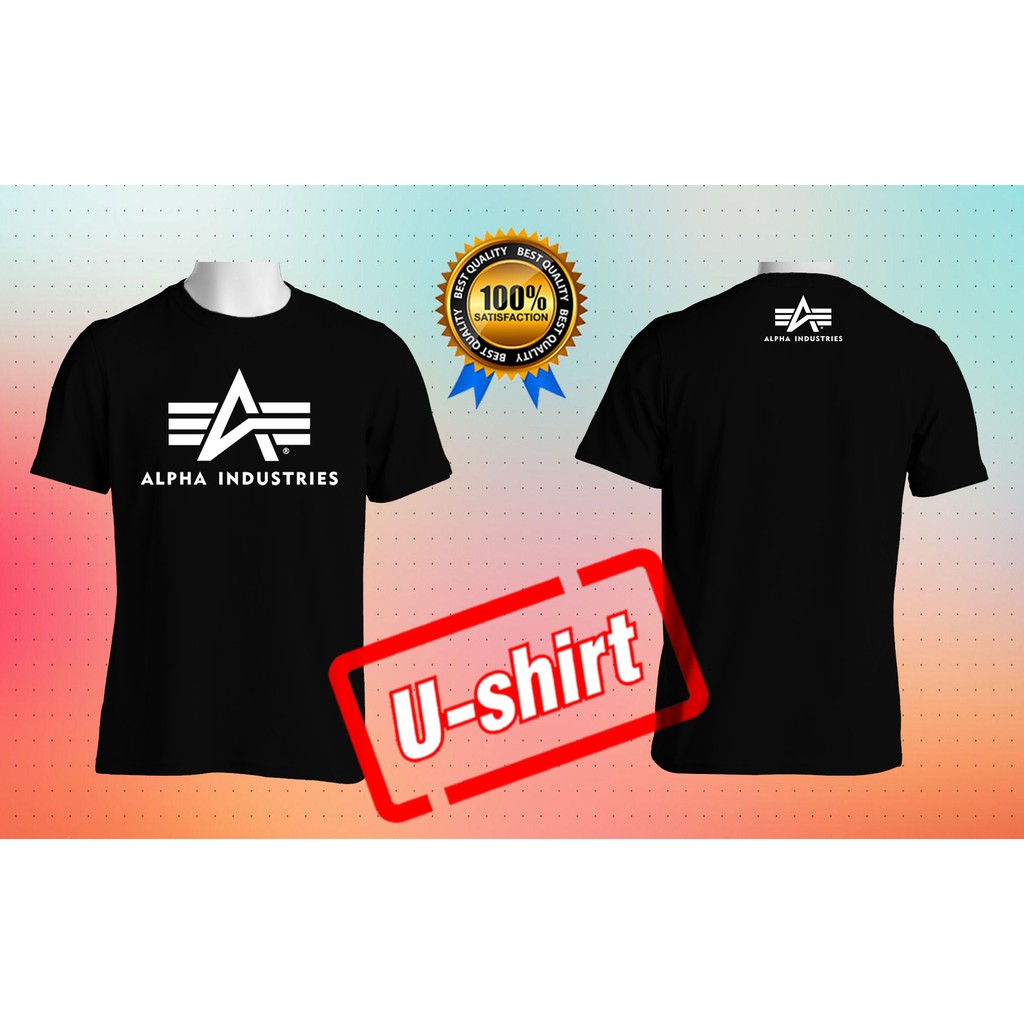 T-SHIRT BAJU KAOS ALPHA INDUSTRIES SIMPLE ELEGANT PRIA&WANITA U-SHIRT