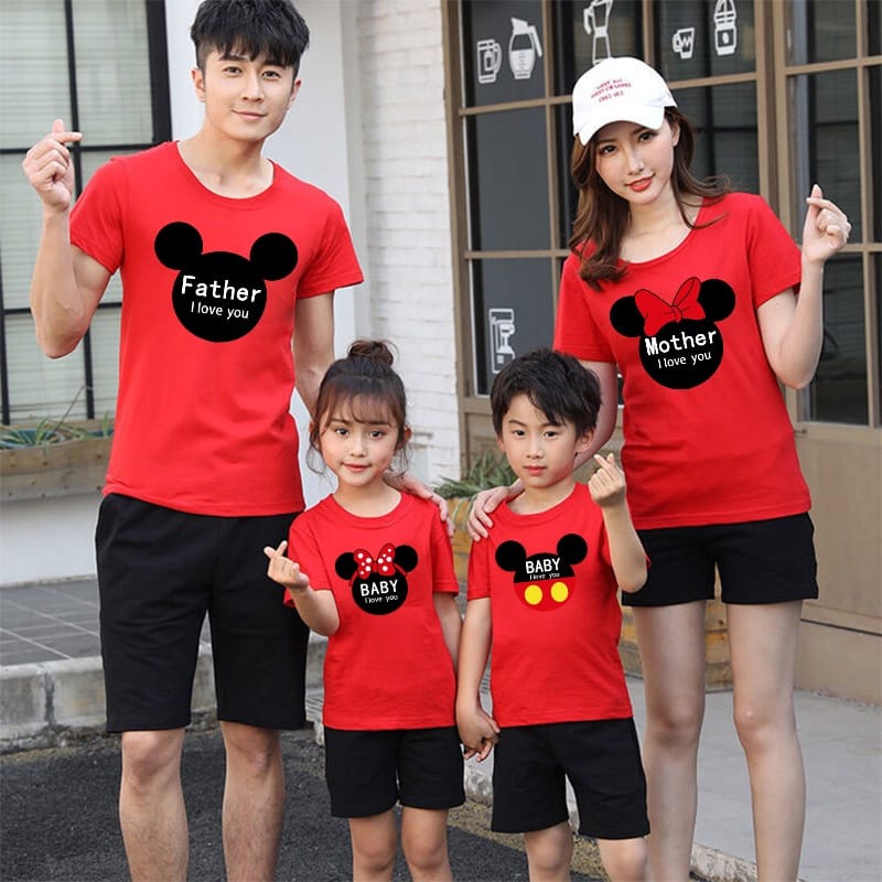 MYSTIQUE.ID-BAJU KAOS FAMILY MIC*KEY DISNEY T-SHIRT LUCU DAN AESTHETIC