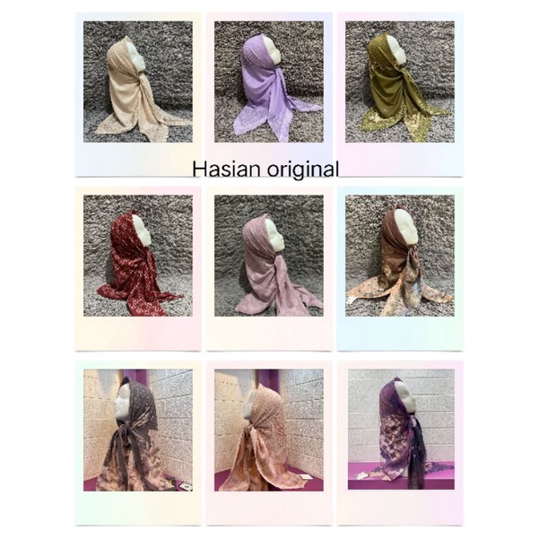 Hijab Hasian motif original hijab hasianscarves polos original,hijab voal premium hijab korina,deena