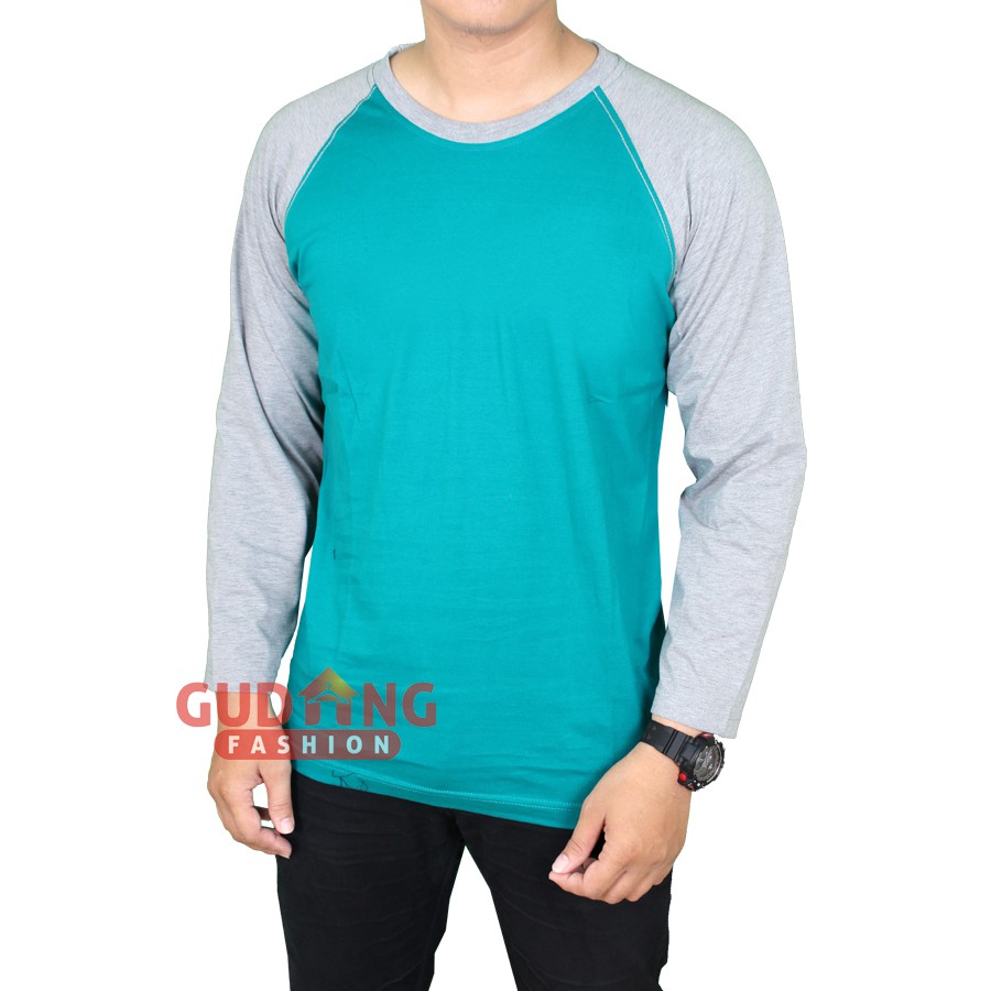 Kaos Raglan Panjang Pria Simple Keren PLS 160