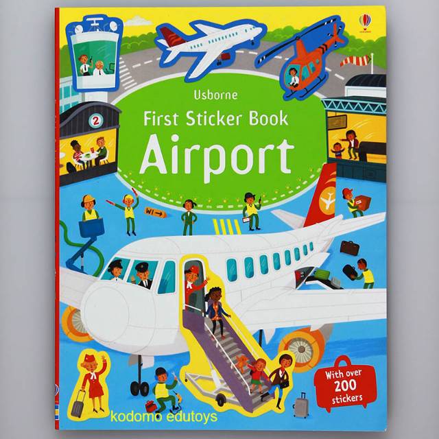 Usborne First Sticker Book -  Airport, Buku Aktifitas Anak Import