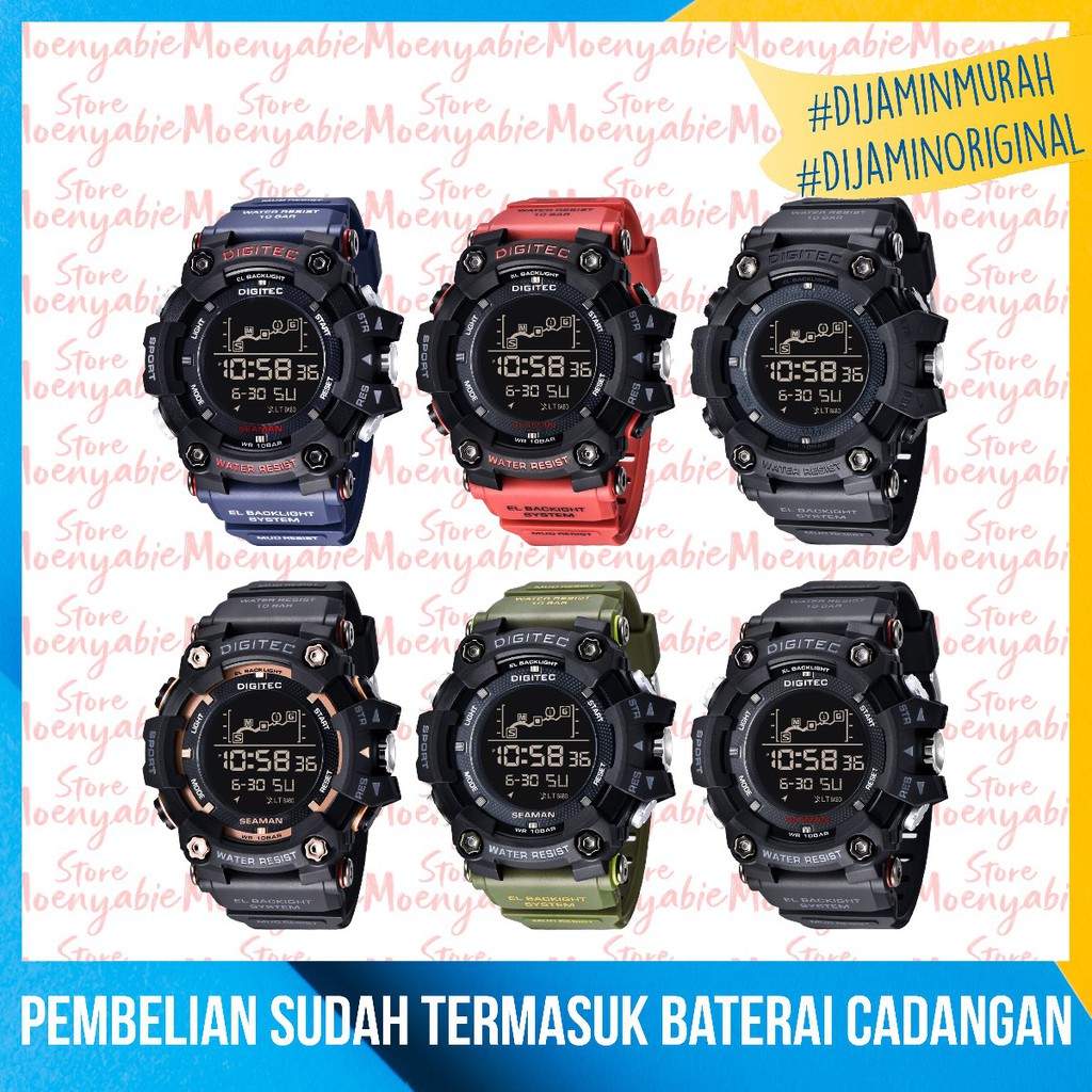 Digitec DG 3096T / DG 5096T Original Dan Anti Air Jam Tangan Digitec Pria