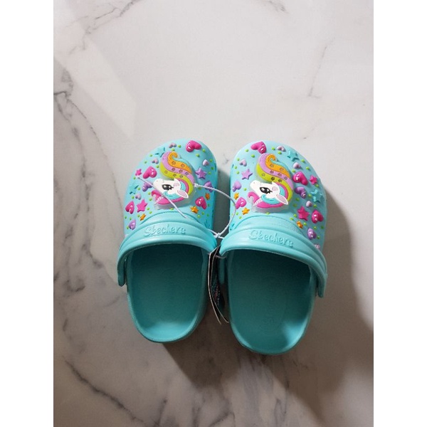 Skechers foamies lights unicorn sepatu sandal anak tosca
