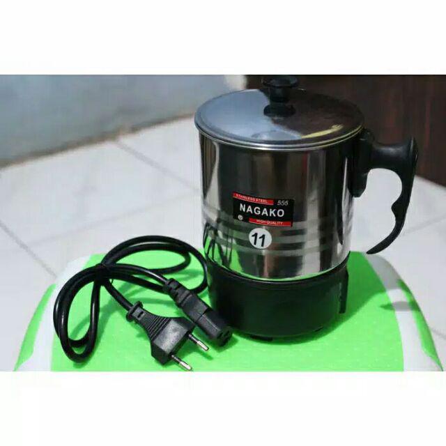 Electric Pot Stainless Steel Stel Teko Listrik Pemanas Air Masak 11cm