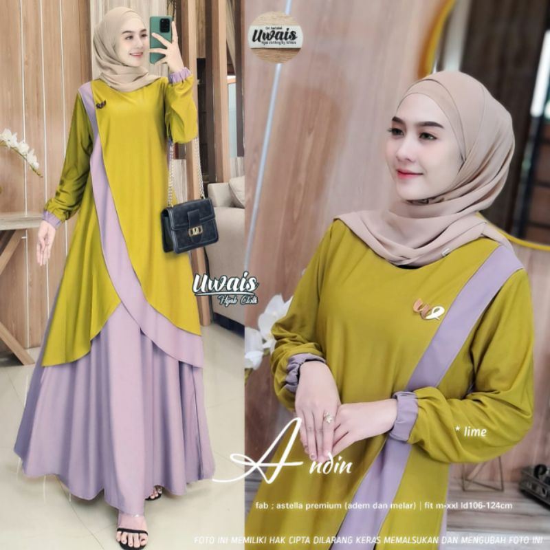 [COD] Shazfa.apparel Andin Maxy Baju terkini