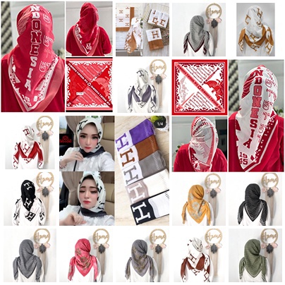 JILBAB SEGIEMPAT VOAL MOTIF H HS DORA LASABEL KEYZ HIJAB KH0016