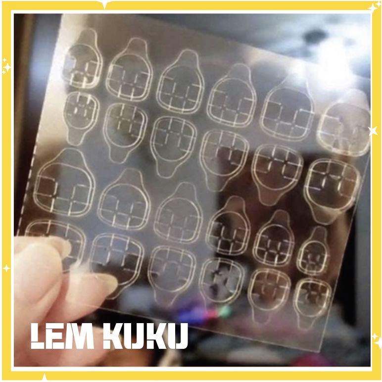 24 PCS LEM KUKU PALSU GEL DOUBLE TAPE HIGH QUALITY / STIKER KUKU / SILICONE DOUBLE TAPE KUKU KU003