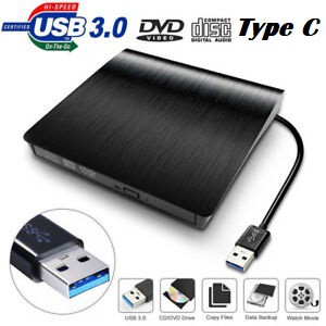 DVDRW External DVD Portable USB 3.0 dan Type C Read and Write USB Type C