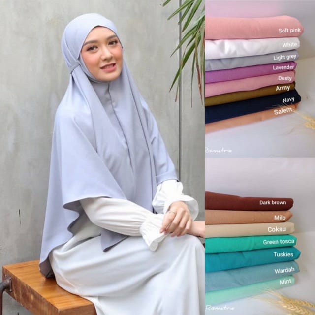 HIJAB JUMBO POLOS TALI INSTAN