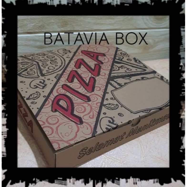 Box pizza uk 22x22x4,5 cm (pilih motif)