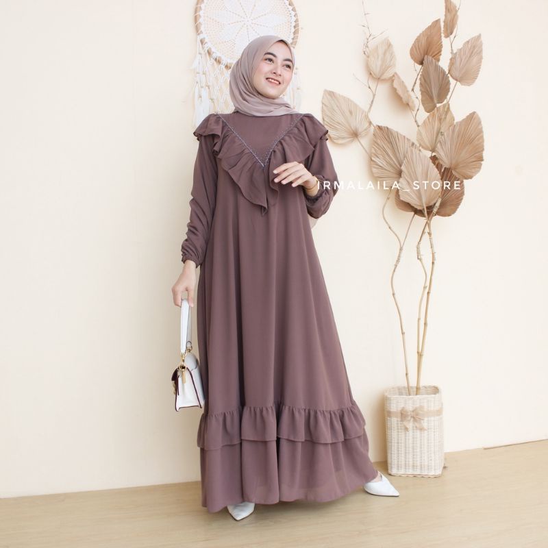 ANAYA DRESS, baju kondangan wanita muslimah maxi ceruty baby doll & dress lebaran mewah berpayet