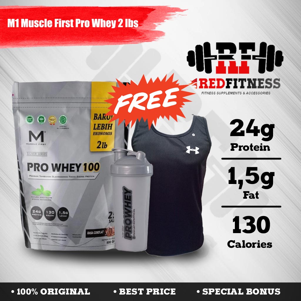 Jual M1 Muscle First Pro Whey 100 Protein 2 Lbs 25 Serving / 2 Lb 2lbs ...