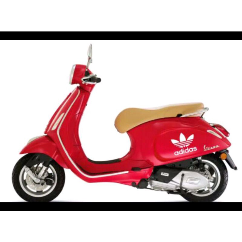 stiker motor logo adidas vespa primavera piaggio scoopy semua motor ms