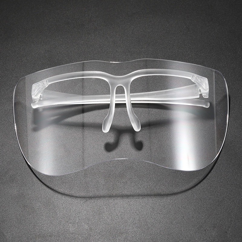 kacamata visor oversized dengan face shield pelindung wajah bahan plastik pc untuk pria wanita