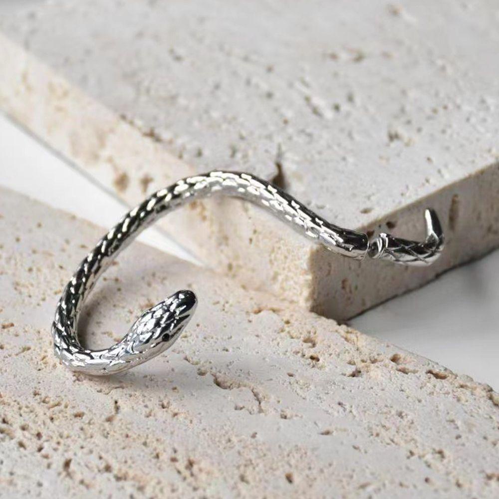 Agustina Wanita Ear Hook Streetwear Keren Ular Paduan Gadis Hip Hop Klip Tulang Telinga Tunggal