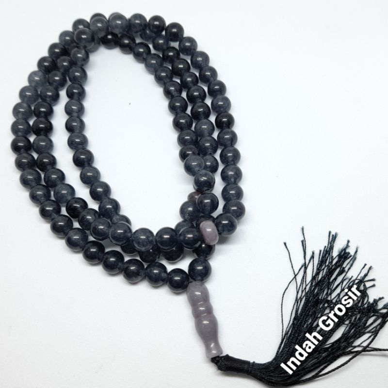 Tasbih Batu Aki Madu Hitam 8mm 99Butir Natural