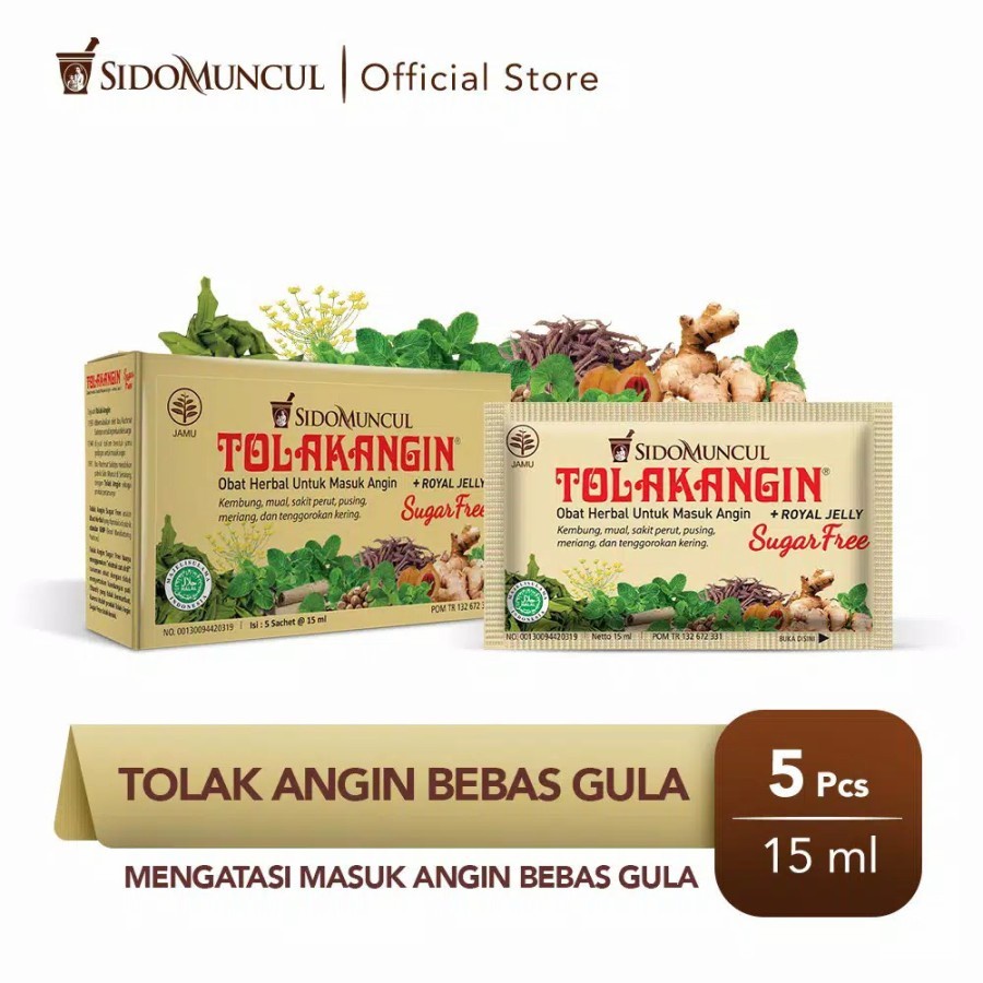 

Tolak Angin Herbal Sugar Free Sido Muncul Isi 5 Sachet