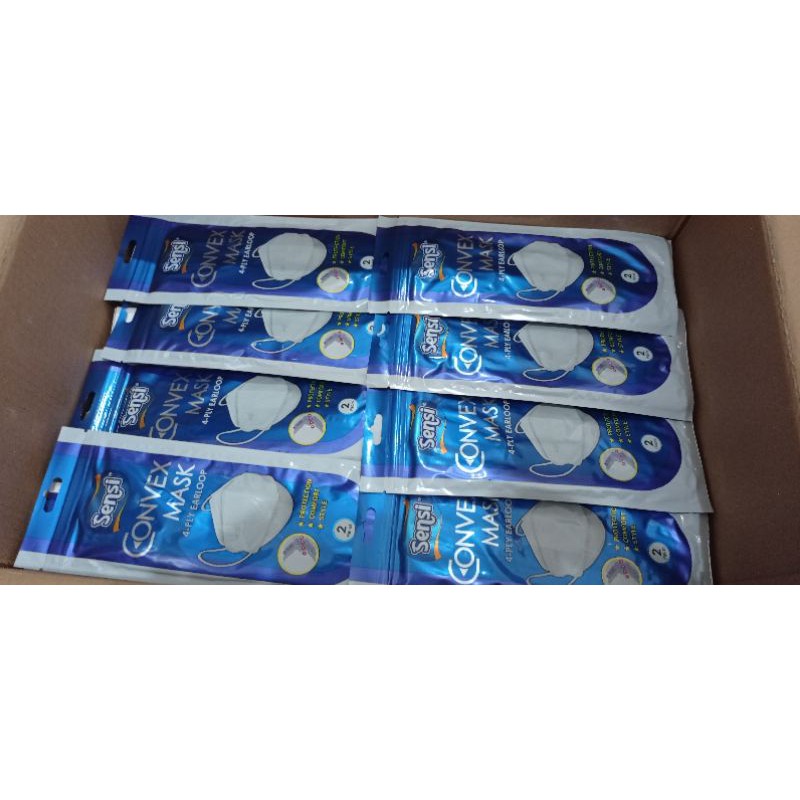 Masker Sensi Convex 4 Ply Kemasan Sachet Original Spesial Hut Kemerdekaan RI / Merah Putih