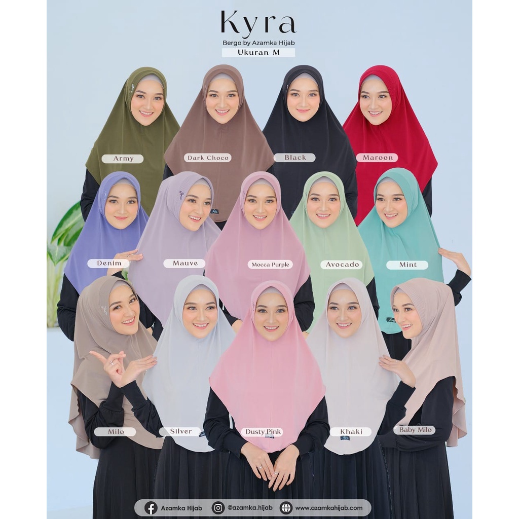 Bergo Kyra Basic By Azamka Hijab / Bergo instan / daily hijab