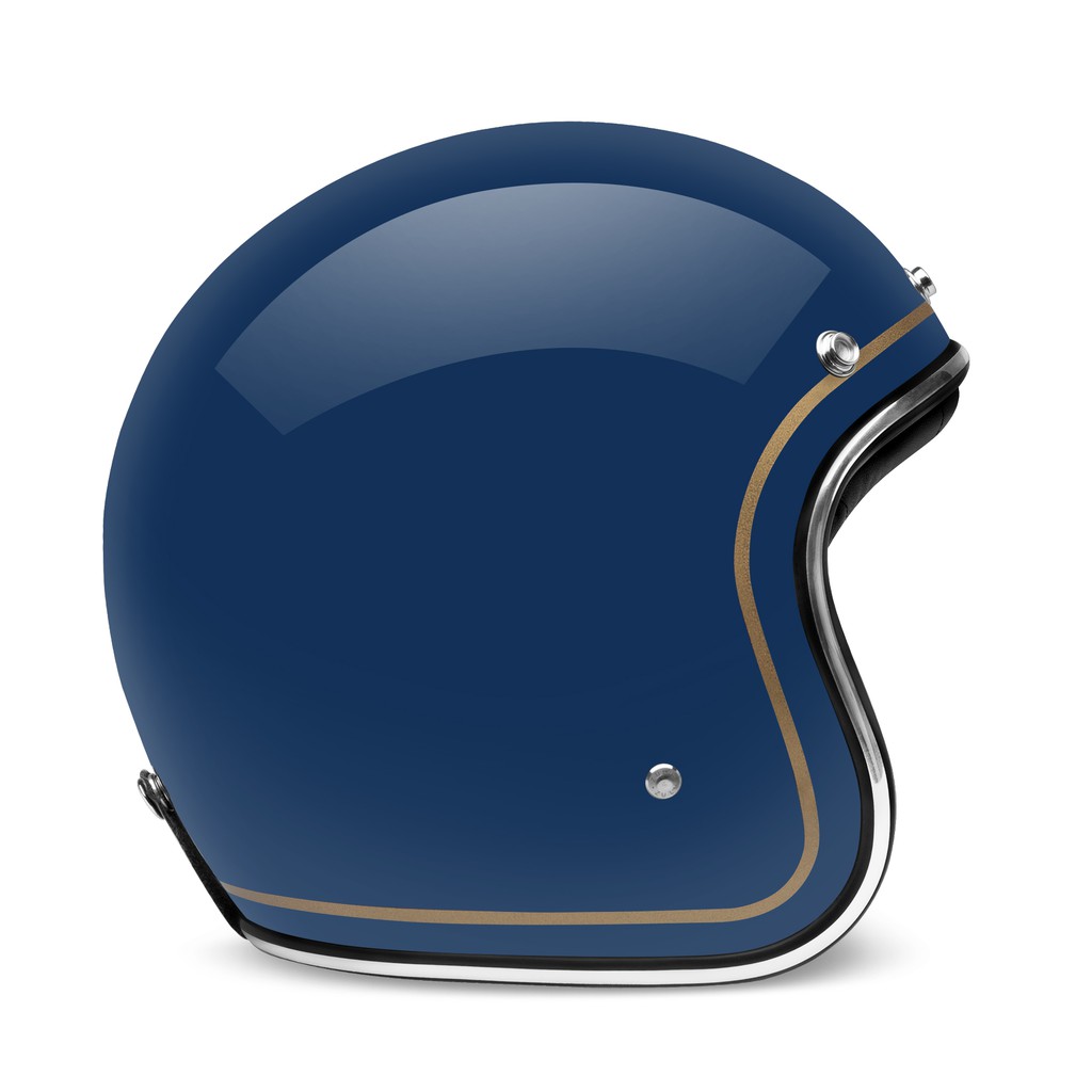 HELM RETRO ZULU AZURA BLUE GOLD CHROME