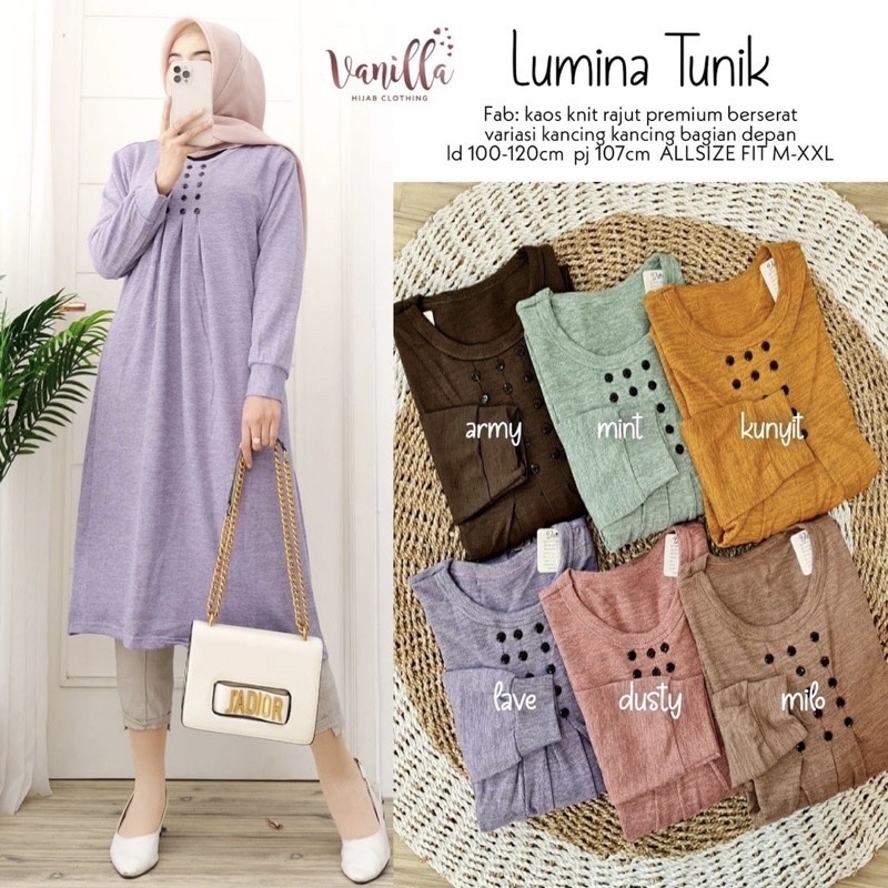 Soula Tunik - Tunik Knit Kaos Rajut LD100 melar / Lumina Tunik / R.4 -  255-6036