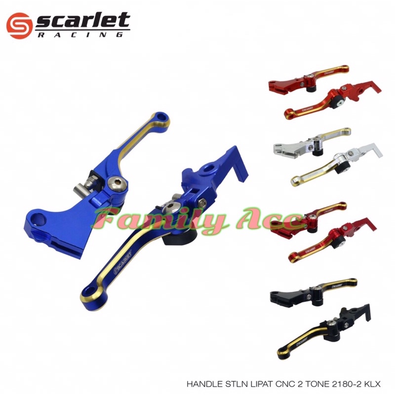 Handel Lipat CNC Scarlet 2 Tone - Handle Rem Kopling Scarlet Motor Klx 150 / Ninja 250 / Dtracker / CRF 150 / WR 155 Scarlet 2180-2