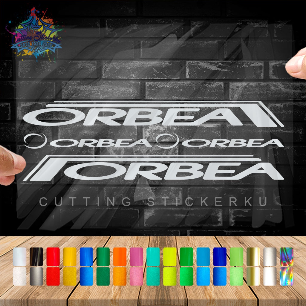 Cutting Stiker Orbea Variasi Sepeda Sticker Frame Aksesoris Body Style Lipat Keren Decal Striping Bike Road Fixie Mtb Balap  Timbul Universal Murah Reflective Nyala Tahan Air Bodi Hologram Batang Gunung Anak Sepedah Kustom Modif