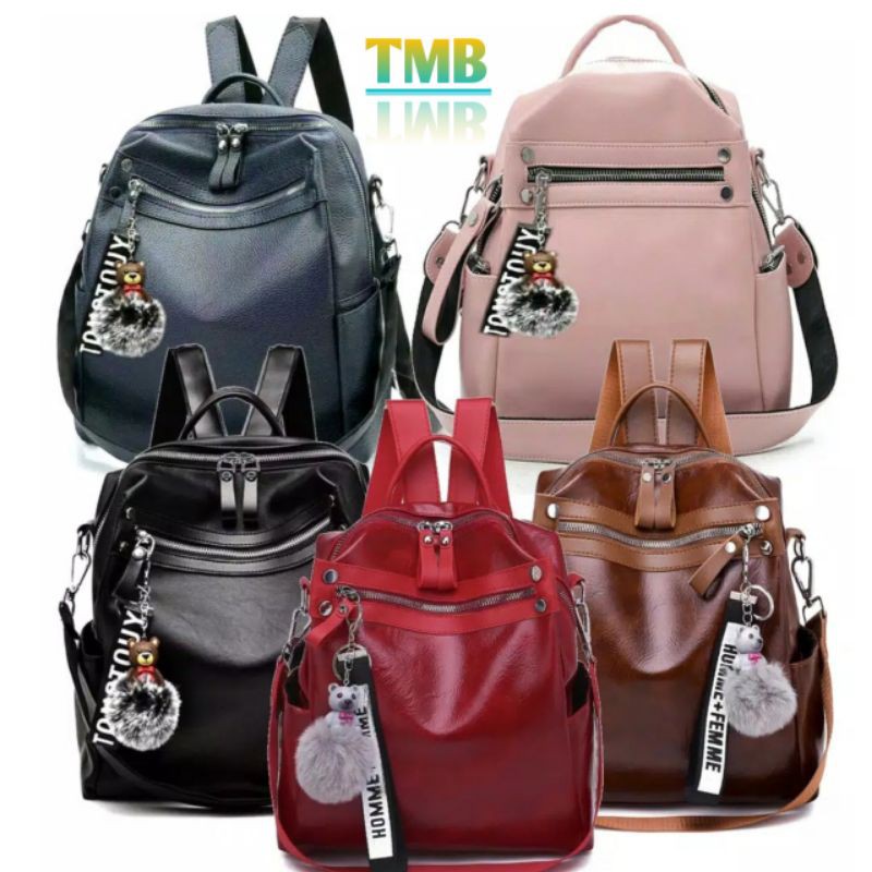 COD√ Multifungsi Selempang Tas Ransel Wanita Backpack Punggung LOKAL FASHION CANTIK sling bag 699