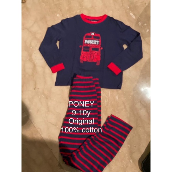 Poney Original Red n Blue London Long Sleeve Set