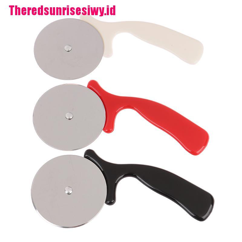 Alat Pemotong Pizza Bentuk Roda Bahan Stainless Steel Untuk Dapur