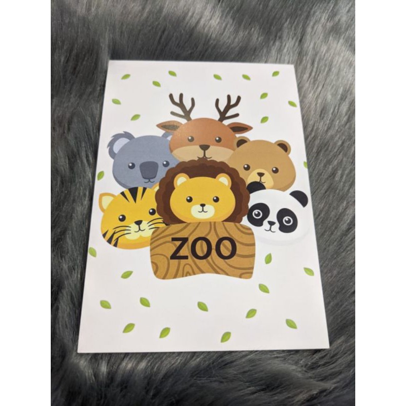 

note book memo notes buku catan jurnal. animal zoo