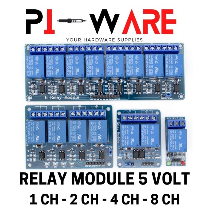 Relay Module 5 Volt 1 2 4 8 Channel Modul Board 5V DC Relai