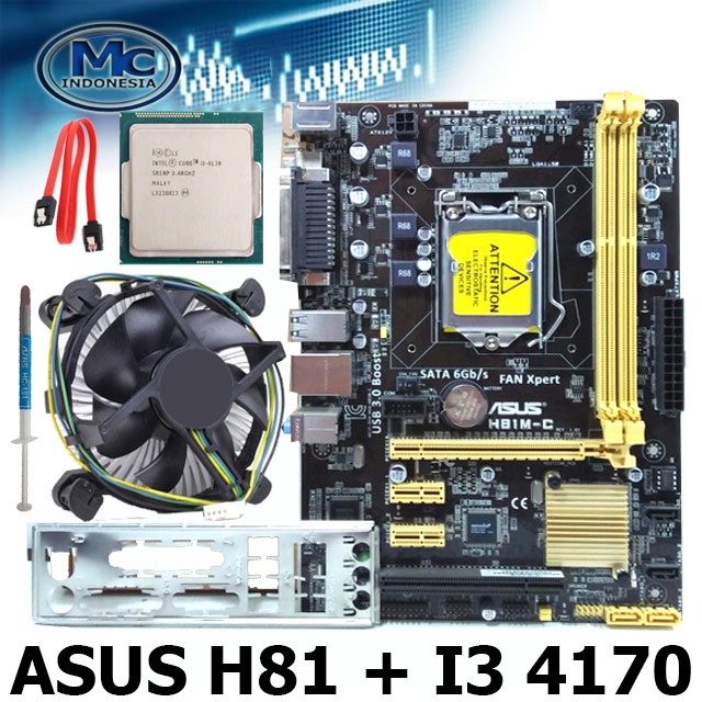 Mainboard Mobo Motherboard LGA 1150 H81 Processor Intel Core i3 4170