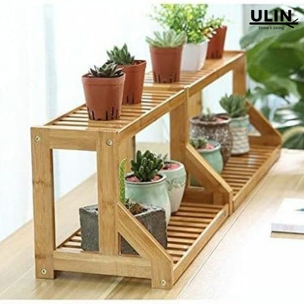 RAK TANAMAN KAYU 2 TINGKAT - COULTERFSR