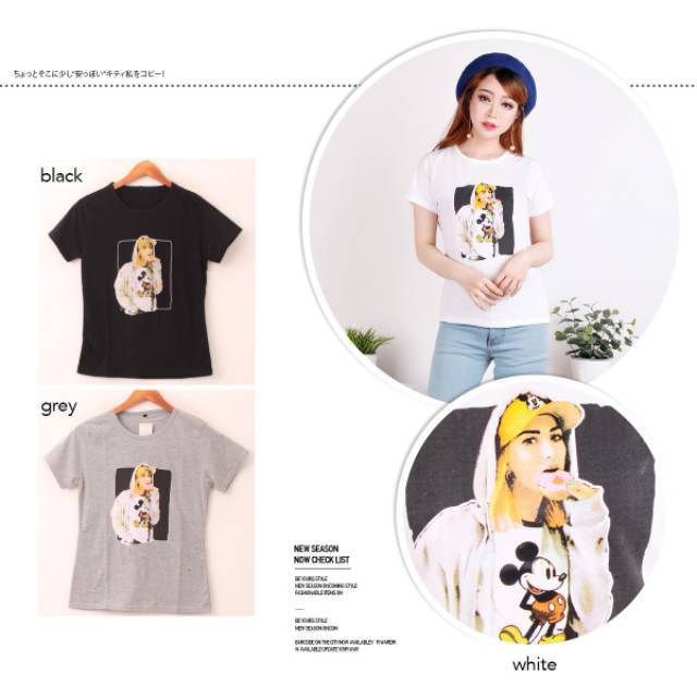 KAOS WANITA MICKEY | KAOS WANIT TERBARU |  KAOS SPANDEX WANITA | KAOS TERMURAH |