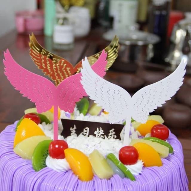 CAKE TOPPER SAYAP ANGEL BRITHDAY MURAH