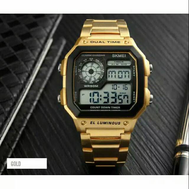 JAM TANGAN SKMEI-1335 RANTAI GOLD
