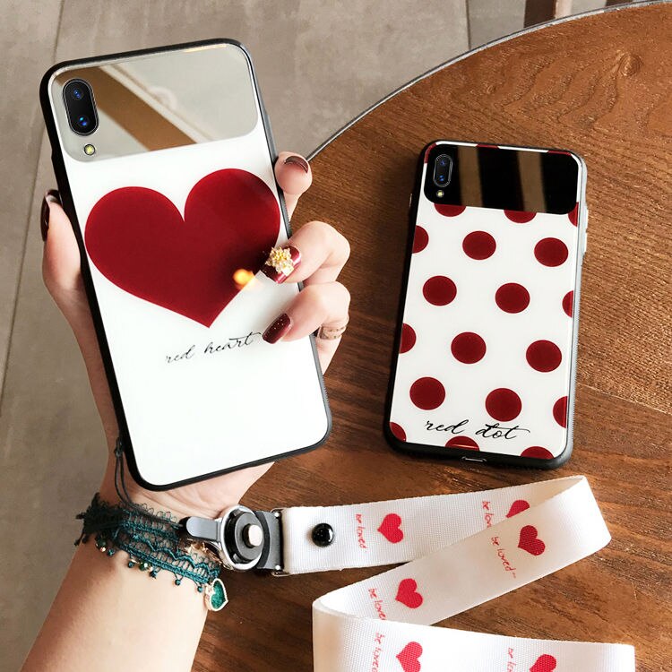 Casing Silikon IPhone 7 8plus XS Xr 11 promax 12 promax Motif Hati Warna Merah