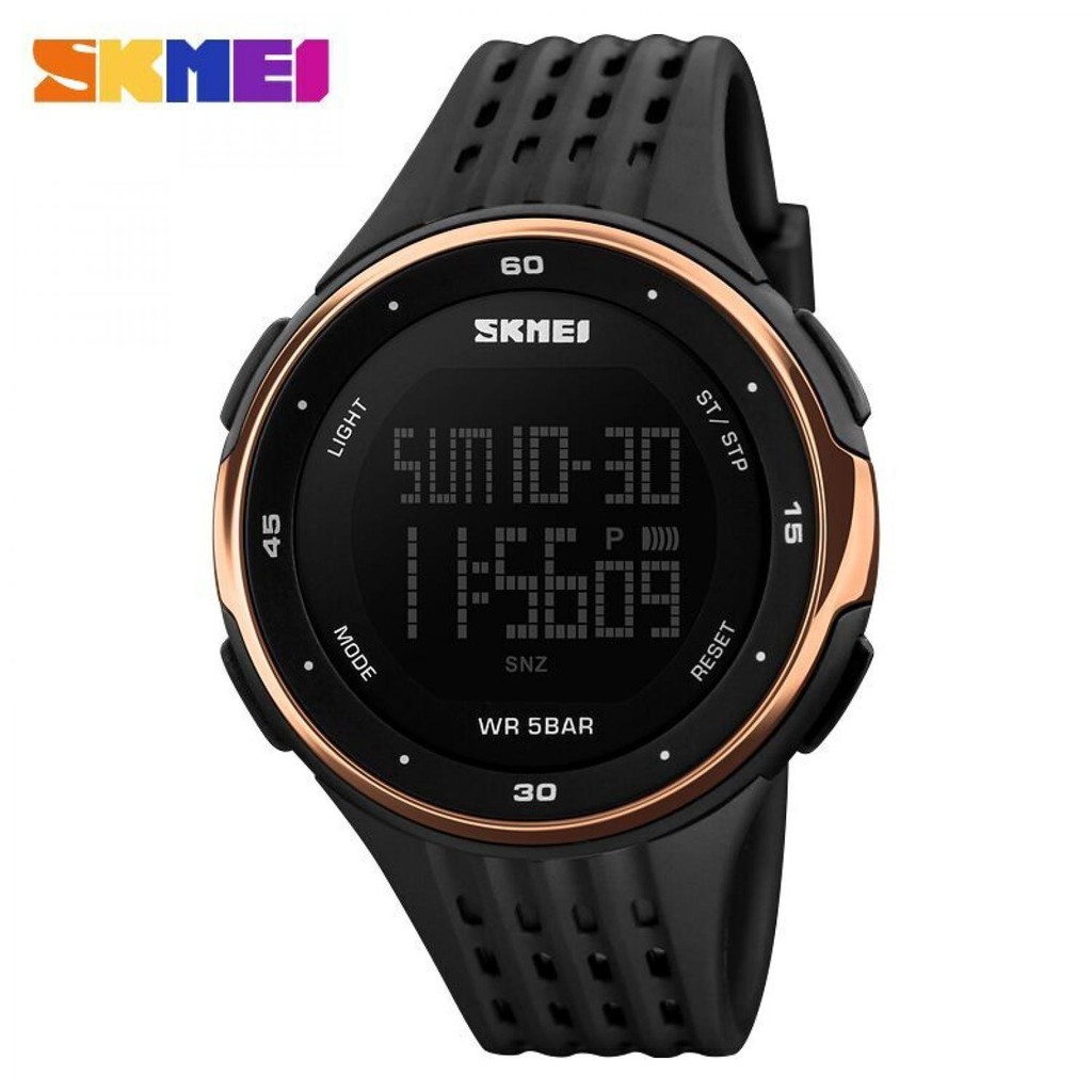 JM1431 - ORIGINAL SKMEI RUNNING SPORT WATCH GOLD / JAM TANGAN PRIA