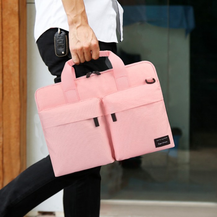 Tas Laptop Macbook Cartinoe RFID Blocking Messenger Bag 14 15 inch pink