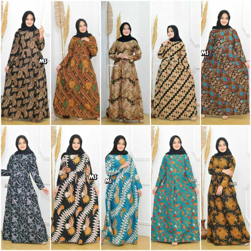 BATIK GAMIS  MOTIF TERBARU | BATIK PEKALONGAN | GAMIS WANITA TERLARIS