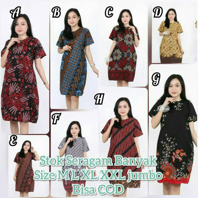 Best Seller Dress Batik Pekalongan Lengan Pendek 9lmKO8fVzJmab