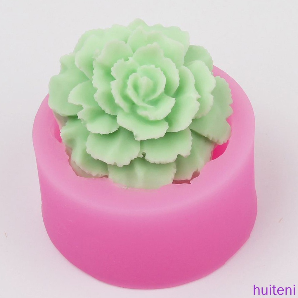 Cetakan Kue / Sabun Handmade Bentuk Bunga 3d Bahan Silikon Food Grade Warna Pink