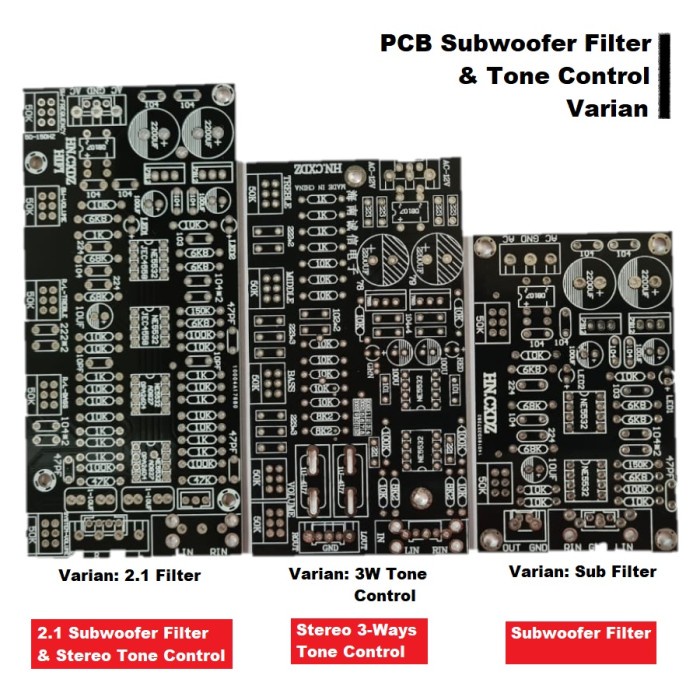 Grosir PCB DIY HIFI Audio Stereo Filter 2.1/Subwoofer/Tone Control IC NE5532 - 3W Tone Control Elega